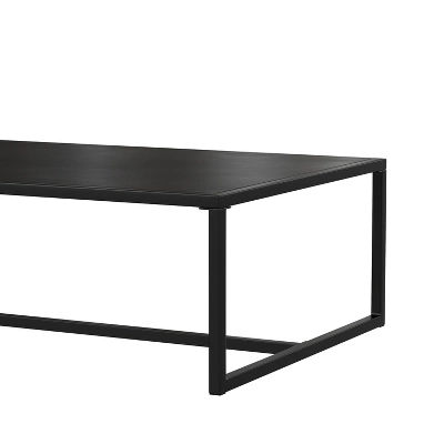 Emma And Oliver All-Weather Commercial Grade Indoor/Outdoor Steel Patio Coffee Table In Black 7 Emma And Oliver All-Weather Commercial Grade Indoor/Outdoor Steel Patio Coffee Table In Black - Image 5