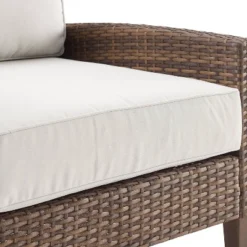 Capella Outdoor Wicker Sofa - Cream/Brown - Crosley 20 Capella Outdoor Wicker Sofa - Cream/Brown - Crosley -Sunnydaze Decor Store GUEST 0078557c 197d 4e08 97b0 5668471b3681