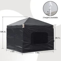 Aoodor 10' X 10' Pop Up Canopy Tent With Removable Mesh Window Sidewalls, Portable Instant Shade Canopy With Roller Bag -Sunnydaze Decor Store GUEST 00c4d912 1b25 49fb 8af4 20f6e28ad87d