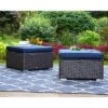 2pk Outdoor Rattan Ottomans With Cushions - Captiva Designs -Sunnydaze Decor Store GUEST 0145ca34 ffc8 4a34 a6bd e308ec811827