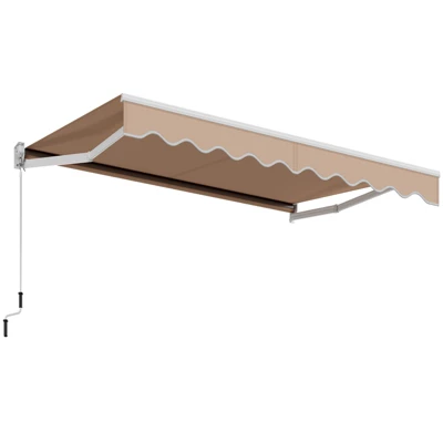 Costway 10' X 8' Retractable Awning Patio Sun Shade W/Crank Handle 7 Costway 10' X 8' Retractable Awning Patio Sun Shade W/Crank Handle - Image 5