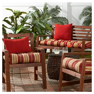 Roma Stripe Outdoor Seat Cushion - Kensington Garden 4 Roma Stripe Outdoor Seat Cushion - Kensington Garden - Image 2