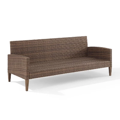 Capella Outdoor Wicker Sofa - Cream/Brown - Crosley 8 Capella Outdoor Wicker Sofa - Cream/Brown - Crosley - Image 6