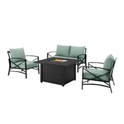 Kaplan 4pc Outdoor Conversation Set With Dante Fire Table - Mist - Crosley 22 Kaplan 4pc Outdoor Conversation Set With Dante Fire Table - Mist - Crosley -Sunnydaze Decor Store GUEST 02ecee84 62e0 4af0 99a6 623819f76c17