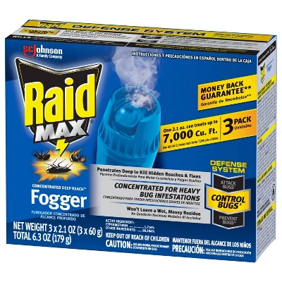 Raid Max Concentrated Deep Reach Fogger - 2.1oz/3cans 8 Raid Max Concentrated Deep Reach Fogger - 2.1oz/3cans - Image 6