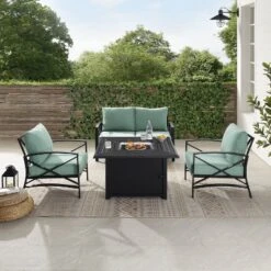 Kaplan 4pc Outdoor Conversation Set With Dante Fire Table - Mist - Crosley 19 Kaplan 4pc Outdoor Conversation Set With Dante Fire Table - Mist - Crosley -Sunnydaze Decor Store GUEST 03d8ea6d 9140 4cc8 8672 d4d6725e86a4
