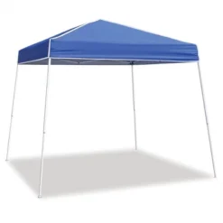 Z-Shade Angled Leg Canopy Tent With Push Button Locking System And 4 Pack Of 5 Pound Plastic Concrete Filled Leg Weight Plates, Blue -Sunnydaze Decor Store GUEST 042ae415 445f 4628 9cdc 50b84f5e06ab