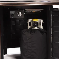 5pc Set With 44" Outdoor Round Aluminum Fire Table & 4 Deep Seating Swivel Rocking Chairs & Wind Blocker Lid - Oakland Living -Sunnydaze Decor Store GUEST 04b1c5dc c877 4f70 942b 38f6e5602332 1