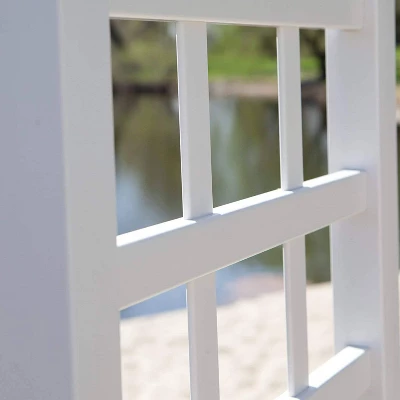 78" Providence Vinyl Arbor - White - Dura-Trel 4 78" Providence Vinyl Arbor - White - Dura-Trel - Image 2