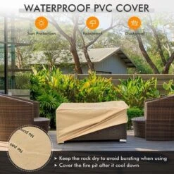 Costway 8PCS Patio Rattan Furniture Set Fire Pit Table Tank Holder Cover Deck Off White/Black/Navy/Red/Turquoise 20 Costway 8PCS Patio Rattan Furniture Set Fire Pit Table Tank Holder Cover Deck Off White/Black/Navy/Red/Turquoise -Sunnydaze Decor Store GUEST 055ea75f 387d 40da 8c8e 3432f0afde3f