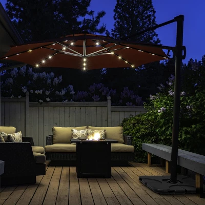 Nature Spring 4-Piece Crossbar Base For Offset Patio Umbrella - Black 5 Nature Spring 4-Piece Crossbar Base For Offset Patio Umbrella - Black - Image 3