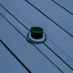 7pc Outdoor Dining Set With Steel Swivel Chairs & Large Rectangle Metal Table With Umbrella Hole - Black - Captiva Designs -Sunnydaze Decor Store GUEST 062fcd0d f553 4f28 9c11 a03e8b2eb309