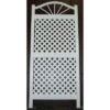 62" Sunburst Vinyl Trellis With White Lattice - Dura-Trel