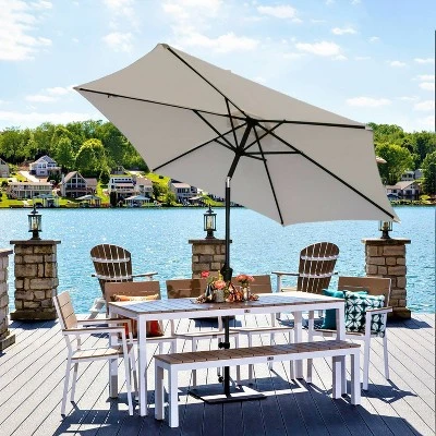 9' Aluminum Outdoor Patio Umbrella With Carry Bag - Wellfor 8 9' Aluminum Outdoor Patio Umbrella With Carry Bag - Wellfor - Image 6