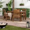 Ravenscroft 5pc Acacia Wood Patio Dining Set - Saracina Home -Sunnydaze Decor Store GUEST 083ae248 b6fd 4b49 8486 d8dc06593db2