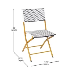 Emma And Oliver Three Piece Folding French Bistro Set In PE Rattan With Metal Frames For Indoor And Outdoor Use 24 Emma And Oliver Three Piece Folding French Bistro Set In PE Rattan With Metal Frames For Indoor And Outdoor Use -Sunnydaze Decor Store GUEST 0899cffc a81a 453d b59e 287fecd4a09d