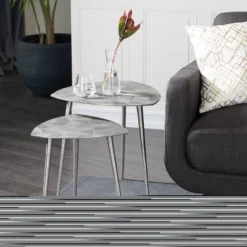 2pk Aluminum Patio Accent Table - Olivia & May -Sunnydaze Decor Store GUEST 09191f1f 18af 4280 9655 b1bfba2b672e