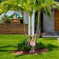 Northlight 25" Standing Pink Flamingo Outdoor Garden Statue