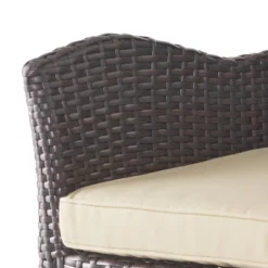 Braxton Wicker Swivel Patio Bar Stool With Cushion - Multi-Brown - Christopher Knight Home -Sunnydaze Decor Store GUEST 0ac1d744 959f 4277 bcfa d046089a78c6