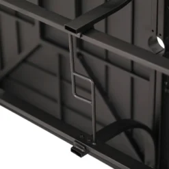 7pc Outdoor Dining Set With Steel Swivel Chairs & Large Rectangle Metal Table With Umbrella Hole - Black - Captiva Designs -Sunnydaze Decor Store GUEST 0b8b18ca 0d01 4c36 a42c caa93f43bf4b 1