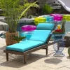 Arden Selections 29.5" X 21" Leala Texture Outdoor Chaise Lounge Cushion Pool Blue