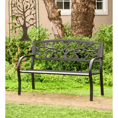 Plow & Hearth - Arched Metal Garden Trellis With Symbolic Tree Of Life Design, Weather-Resistant, Antique Copper 5 Plow & Hearth - Arched Metal Garden Trellis With Symbolic Tree Of Life Design, Weather-Resistant, Antique Copper - Image 3