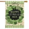 Briarwood Lane Lucky Wreath St. Patrick's Day House Flag Cover Pl