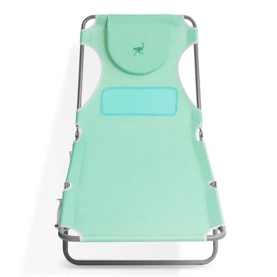 Ostrich Lightweight Portable Chaise Folding Sunbathing Poolside Beach Chair With Outdoor Adjustable Recliner Lounge Pool Chair, Teal 5 Ostrich Lightweight Portable Chaise Folding Sunbathing Poolside Beach Chair With Outdoor Adjustable Recliner Lounge Pool Chair, Teal - Image 3