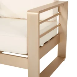 Maya Bay Patio Aluminum Club Chair - Gold/White - Christopher Knight Home -Sunnydaze Decor Store GUEST 0d97e897 2847 4b93 a357 a6f011d509cf