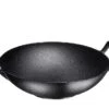 Bruntmor 14" Enameled Cast Iron Wok Nonstick Skillet Pan With Wooden Pot Lid Cover - Black 1 Bruntmor 14" Enameled Cast Iron Wok Nonstick Skillet Pan With Wooden Pot Lid Cover - Black -Sunnydaze Decor Store GUEST 0ea9ef29 6410 4b7f b9ed 70dcbc65607f