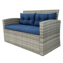 Terrazzo 4pc Outdoor Wicker Seating Set With Cushions - DUKAP -Sunnydaze Decor Store GUEST 0ecc9679 a730 4b92 be6b 9f7f61f73b95