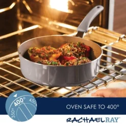 Rachael Ray Cook + Create Aluminum Nonstick Saute Pan With Lid 3qt Gray -Sunnydaze Decor Store GUEST 0ed42345 1bc3 43e0 9448 98ec4b9e30bc