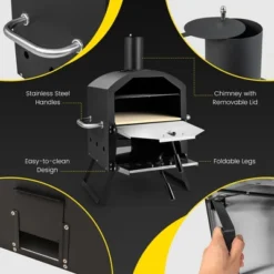 Costway 2-Layer Pizza Oven Wood Fired Pizza Grill Outside Pizza Maker With Waterproof Cover 18 Costway 2-Layer Pizza Oven Wood Fired Pizza Grill Outside Pizza Maker With Waterproof Cover -Sunnydaze Decor Store GUEST 0ee2c3d6 e09a 47f1 94a4 77a5cceb54a1
