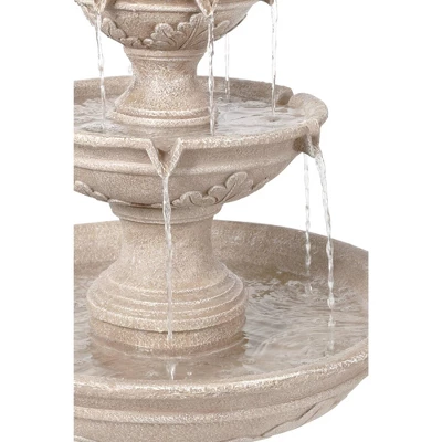 John Timberland Stafford Rustic 3 Tier Cascading Bubbler Outdoor Floor Water Fountain 48" For Yard Garden Patio Home Deck Porch House Exterior Balcony 6 John Timberland Stafford Rustic 3 Tier Cascading Bubbler Outdoor Floor Water Fountain 48" For Yard Garden Patio Home Deck Porch House Exterior Balcony - Image 4