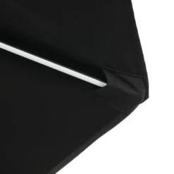 9' X 9' Mirage II Fiesta Market Patio Umbrella With Solar LED Tube Lights Black - Island Umbrella -Sunnydaze Decor Store GUEST 0fc51366 b10a 45cf 9162 a62d15d4d10d