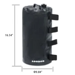 Aoodor Canopy Weights Bag Water Fillable, 176 Lbs Tent Weights Set Of 4 - Black