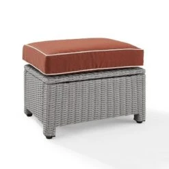 Bradenton Outdoor Wicker Ottoman - Crosley 27 Bradenton Outdoor Wicker Ottoman - Crosley -Sunnydaze Decor Store GUEST 10a7e60f feb2 40bb 8429 d6bb700e4a35