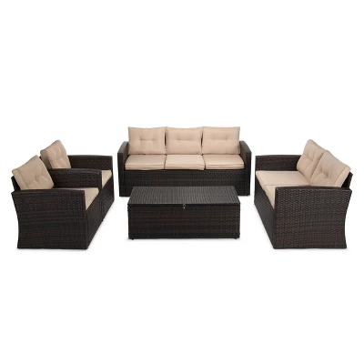5pc Wicker Outdoor Conversation Set - EDYO LIVING 16 5pc Wicker Outdoor Conversation Set - EDYO LIVING - Image 14