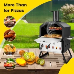 Costway 2-Layer Pizza Oven Wood Fired Pizza Grill Outside Pizza Maker With Waterproof Cover 15 Costway 2-Layer Pizza Oven Wood Fired Pizza Grill Outside Pizza Maker With Waterproof Cover -Sunnydaze Decor Store GUEST 11447bcf bf36 41f3 be05 7e843e281aac