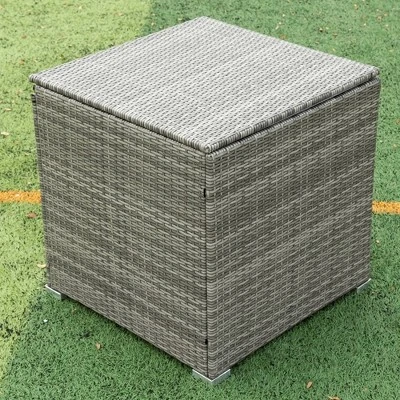 4pc Wicker Patio Seating Set With Cushions - Gray/Beige - GODEER 10 4pc Wicker Patio Seating Set With Cushions - Gray/Beige - GODEER - Image 8