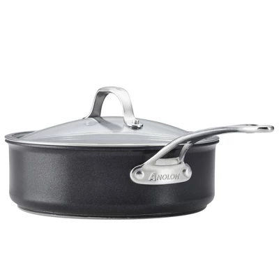 Anolon X Hybrid 3.5qt Nonstick Induction Saute Pan With Lid Super Dark Gray 4 Anolon X Hybrid 3.5qt Nonstick Induction Saute Pan With Lid Super Dark Gray - Image 2