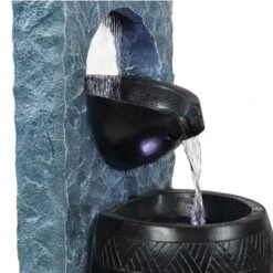 Sunnydaze Decor Sunnydaze Peaceful Rain Electric Outdoor Water Fountain - 31.75" H - Gray And Black 13 Sunnydaze Decor Sunnydaze Peaceful Rain Electric Outdoor Water Fountain - 31.75" H - Gray And Black -Sunnydaze Decor Store GUEST 13baeb3b 1c0f 414c b03d 8f373151e7ee