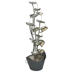 Design Toscano Rain Forest Leaves Cascading Metal Fountain - Silver 7 Design Toscano Rain Forest Leaves Cascading Metal Fountain - Silver -Sunnydaze Decor Store GUEST 14953d6c 0321 47d6 a495 719a55fc134c