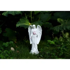Techko Maid Resin/ABS Guardian Angel Closed Solar Outdoor Garden Statue Decor With Spotlight -Sunnydaze Decor Store GUEST 15a86485 3999 4c1b b0ef 4f310b420e4d