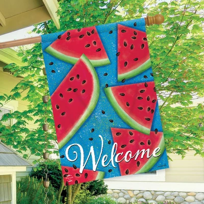 Watermelon Welcome Summer House Flag 28" X 40" Briarwood Lane 4 Watermelon Welcome Summer House Flag 28" X 40" Briarwood Lane - Image 2