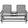 Gardenised Two Person Outdoor Double Swing Glider Chair Set With Center Tempered Glass Table, Loveseat Lawn Rocker Bench 1 Gardenised Two Person Outdoor Double Swing Glider Chair Set With Center Tempered Glass Table, Loveseat Lawn Rocker Bench -Sunnydaze Decor Store GUEST 17fe7096 03ce 4c8b 92a3 4d4c7203025a