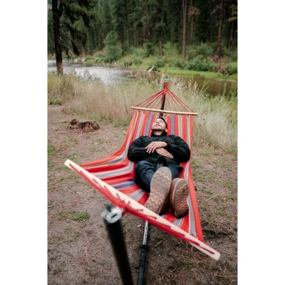 Stansport Bahamas Cotton Blend Hammock 78" X 37" - Red 6 Stansport Bahamas Cotton Blend Hammock 78" X 37" - Red - Image 4