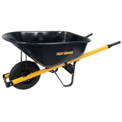 6 Cu. Ft. Barrow In A Box Steel Wheelbarrow With Never Flat Tire And Steel Handles - True Temper