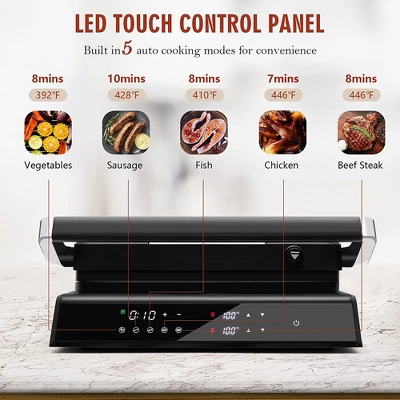 Costway Electric Panini Press Grill 1200W Sandwich Maker With Independent Temperature Control & Removable Drip Tray 5 Costway Electric Panini Press Grill 1200W Sandwich Maker With Independent Temperature Control & Removable Drip Tray - Image 3