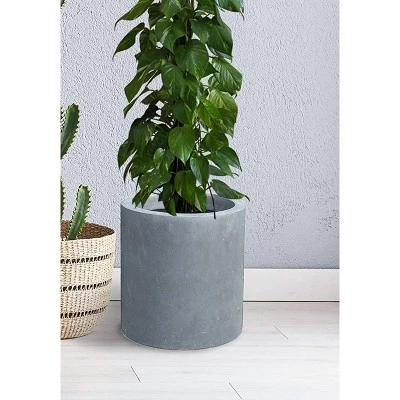 Rosemead Home & Garden, Inc. 9.8" Wide Elegant Indoor/Outdoor Lightweight Concrete/Fiberglass Planter Charcoal Gray 4 Rosemead Home & Garden, Inc. 9.8" Wide Elegant Indoor/Outdoor Lightweight Concrete/Fiberglass Planter Charcoal Gray - Image 2